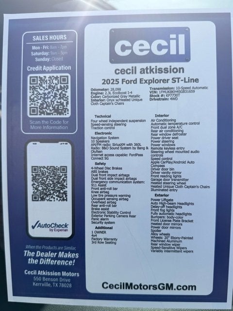 2025 Ford Explorer ST-Line