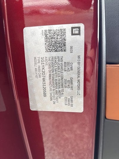 2019 Chevrolet Corvette Stingray Z51 2LT