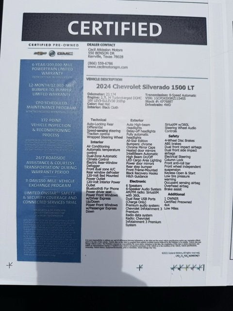 2024 Chevrolet Silverado 1500 LT (2FL)