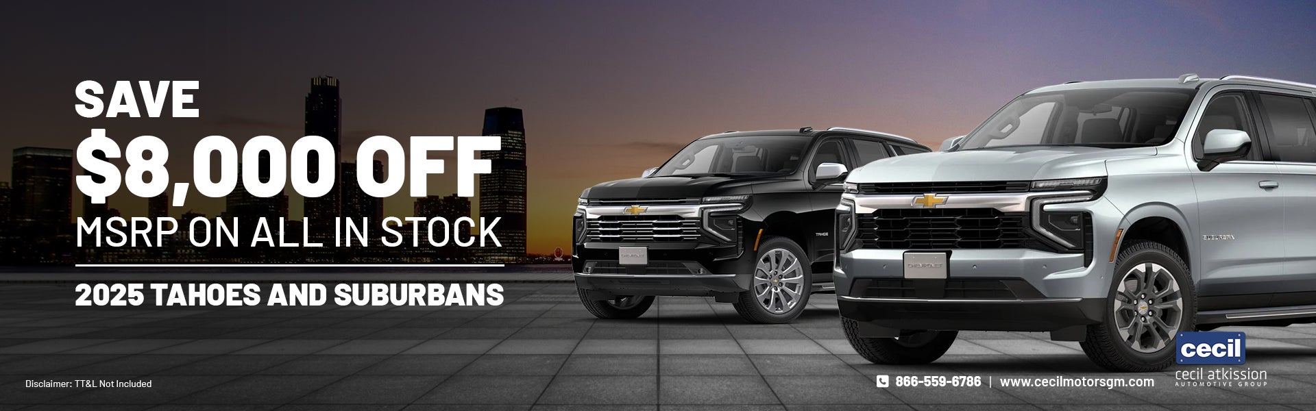 New2025 Chevrolet Suburban and Tahoes